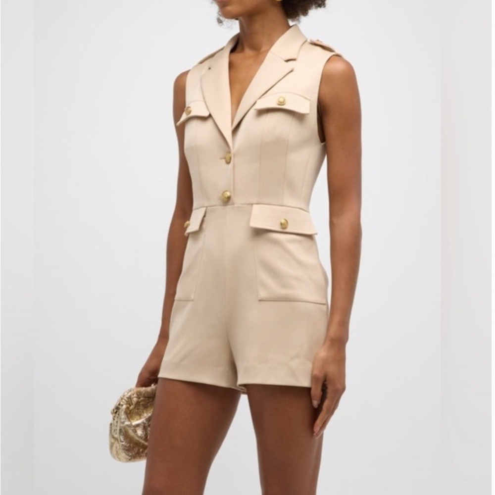 NWT Alice + Olivia Phillis Utility Sleeveless Romper - Size 12